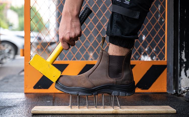 【Safety shoes】 Insulation 18KV Anti-Smash Anti-Piercing Anti-Scalding Comfortable Wear-Resistant Wholesale Anti-Smash Anti-Stab Insulation Electric Welding Labor Insurance Shoes Footwear Closed for Worker Boy Brown