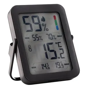 Max Min Thermometer Room Indoor Humidity Meter Hygrometer - Accurate Room Temperature Maximum Minimum Thermometer Recording Temperature Digital Display to  House  Office