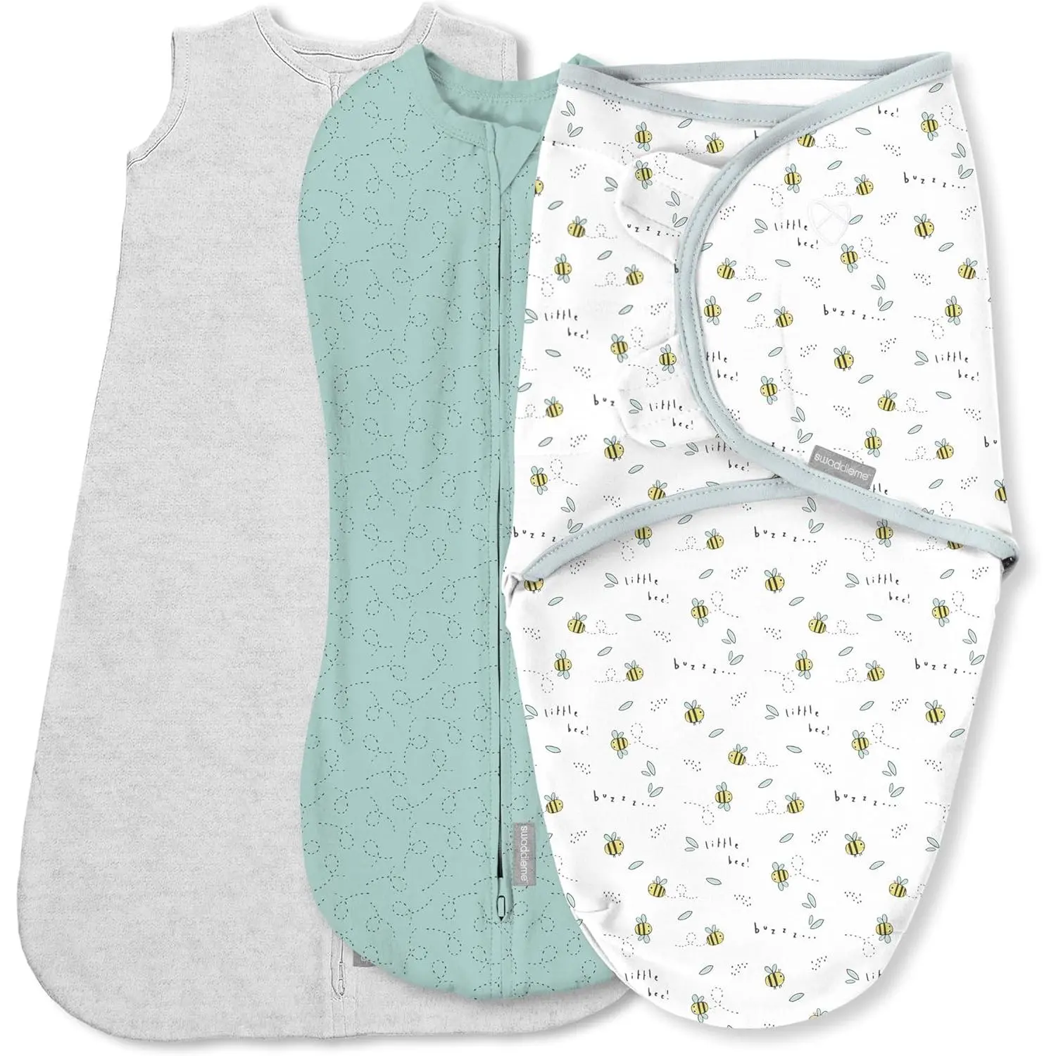 Infant Swaddle Pods 3-Pack, Comfortable Zipper Sleep Sack, SwaddleMe Original Style Breathable Wrap for Newborns 0-3 Months