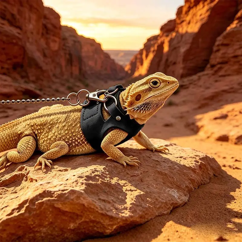 Lizard Leash for Reptiles Chameleon Squirrel Pet Harness with Separate Design Outdoor Walking Anti-Lost for Small Animals