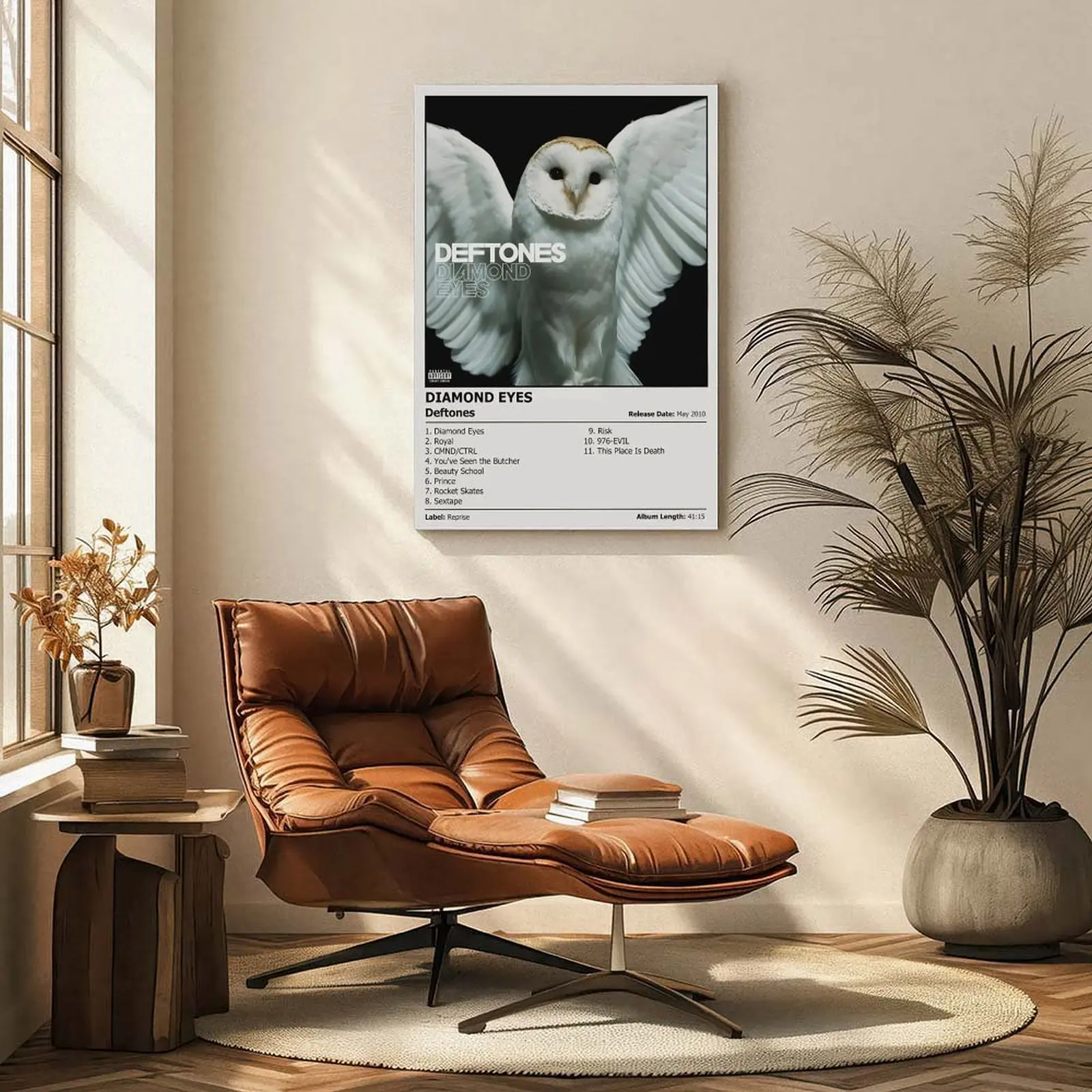 Deftones Diamond Eyes Album Poster Canvas Wall Art, Alternative Metal Music Artwork Print, Rock Band Wall Decor, Vinyl Record Collector Gift, Bedroom Studio Decoration