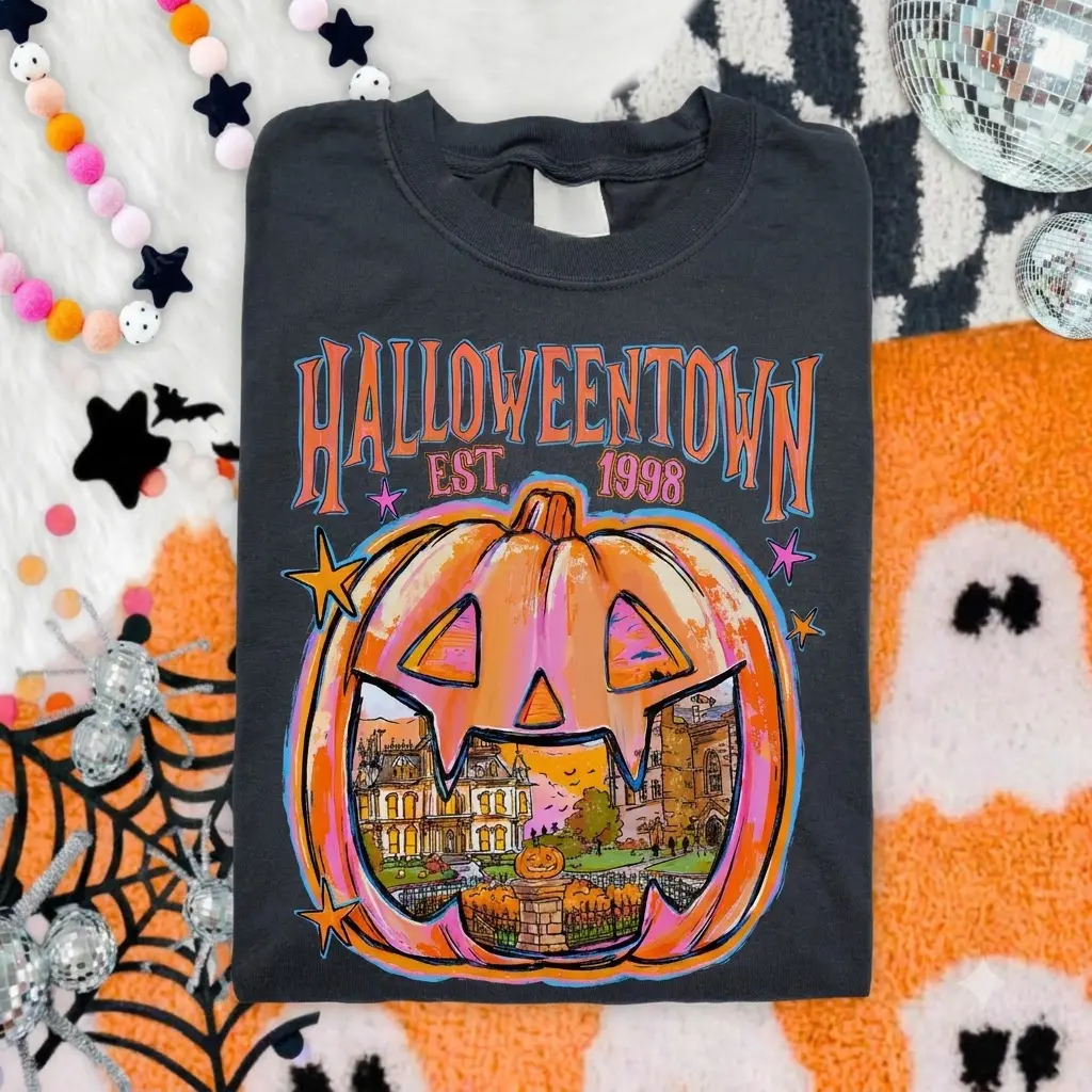 Halloweentown Shirt, Trendy Women's Fall Tshirt, A Gift for Her-ZB