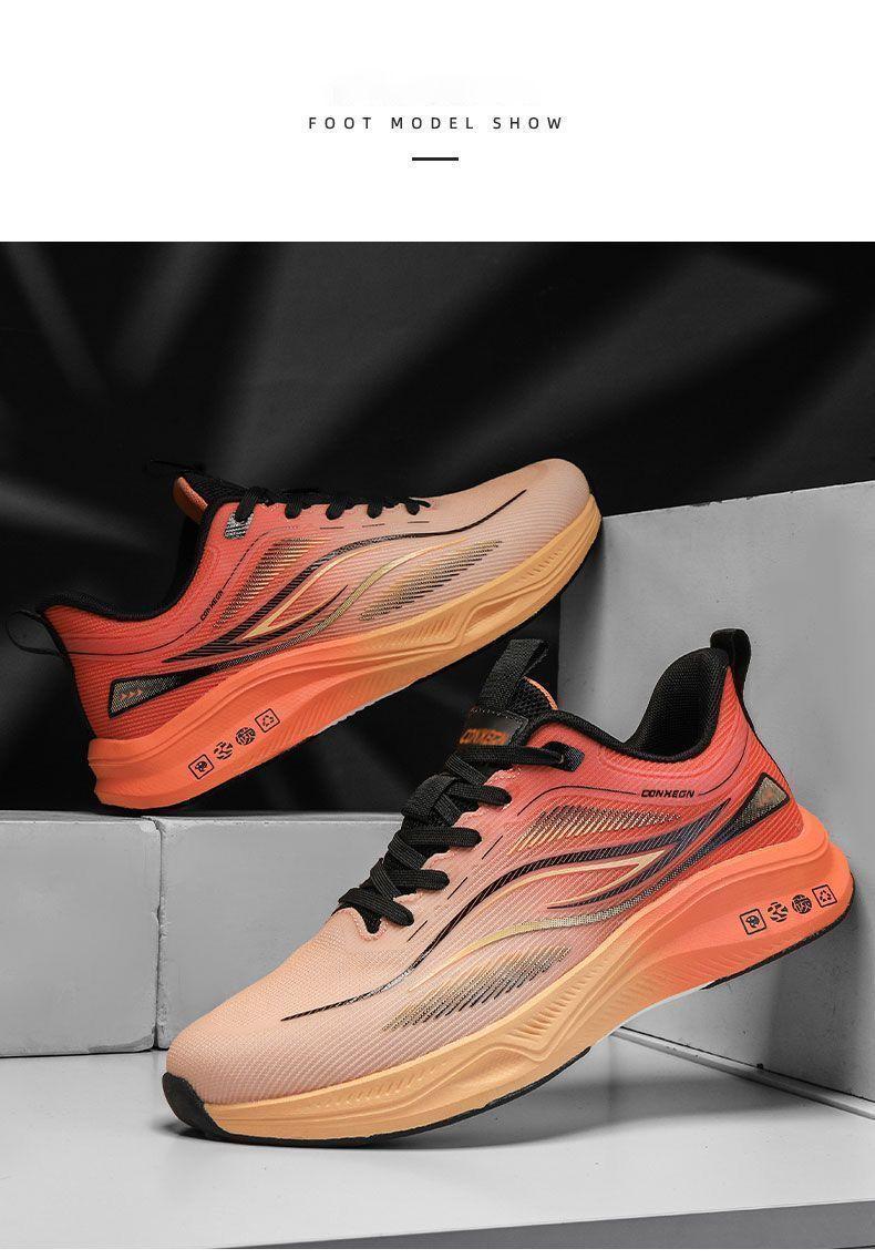 Plus-size men's shoes 2026 new model breathable casual student shoes fashionable versatile sports shoes shock-absorbing outdoor running shoes