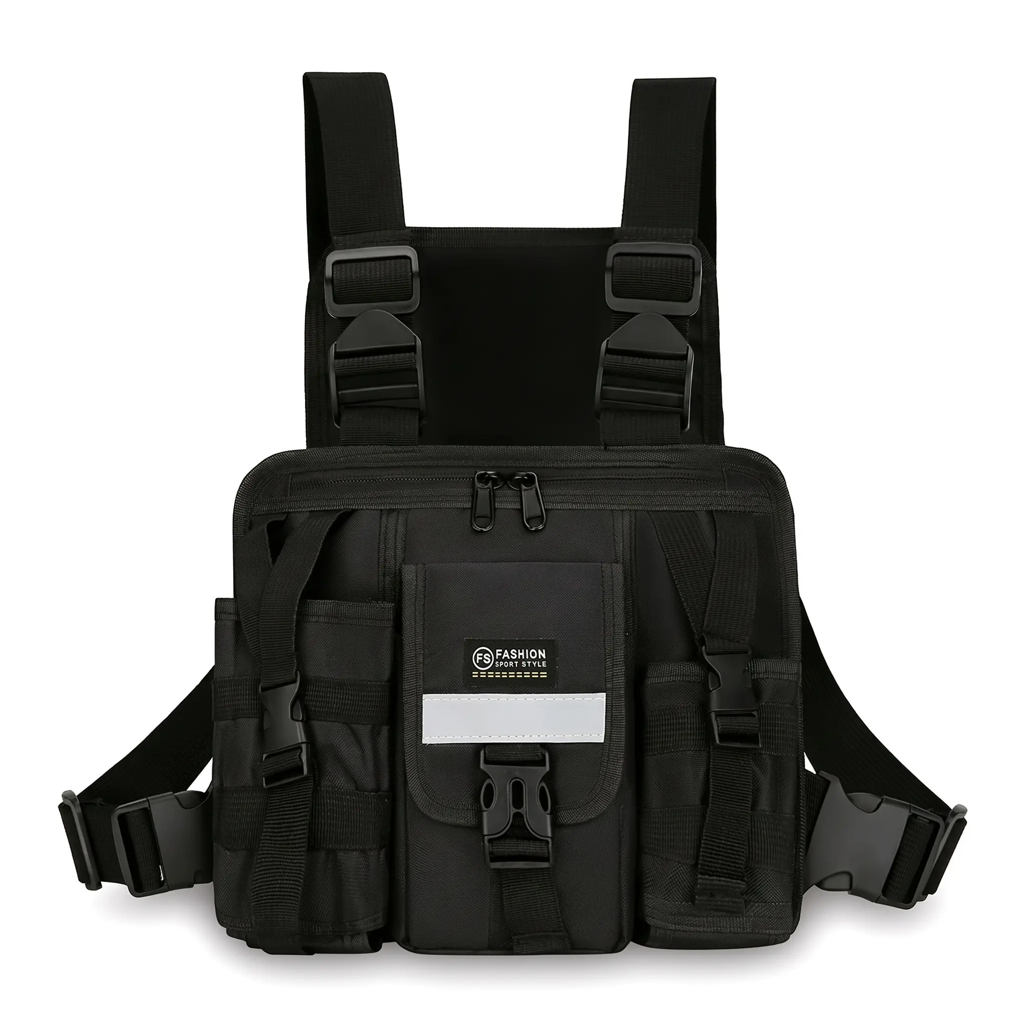Men's Tactical Utility Vest - Tactical Gear Equipment, Casual Minimalist, Large Capacity Multi-Pocket Tool Chest Bag, Breathable Oxford Fabric, Urban Everyday Essential, Adjustable Strap, 20L