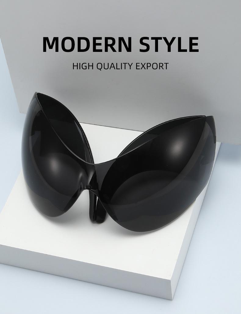 Future technology sense oversized punk sunglasses cross-border Y2K one-piece personalized sunglasses