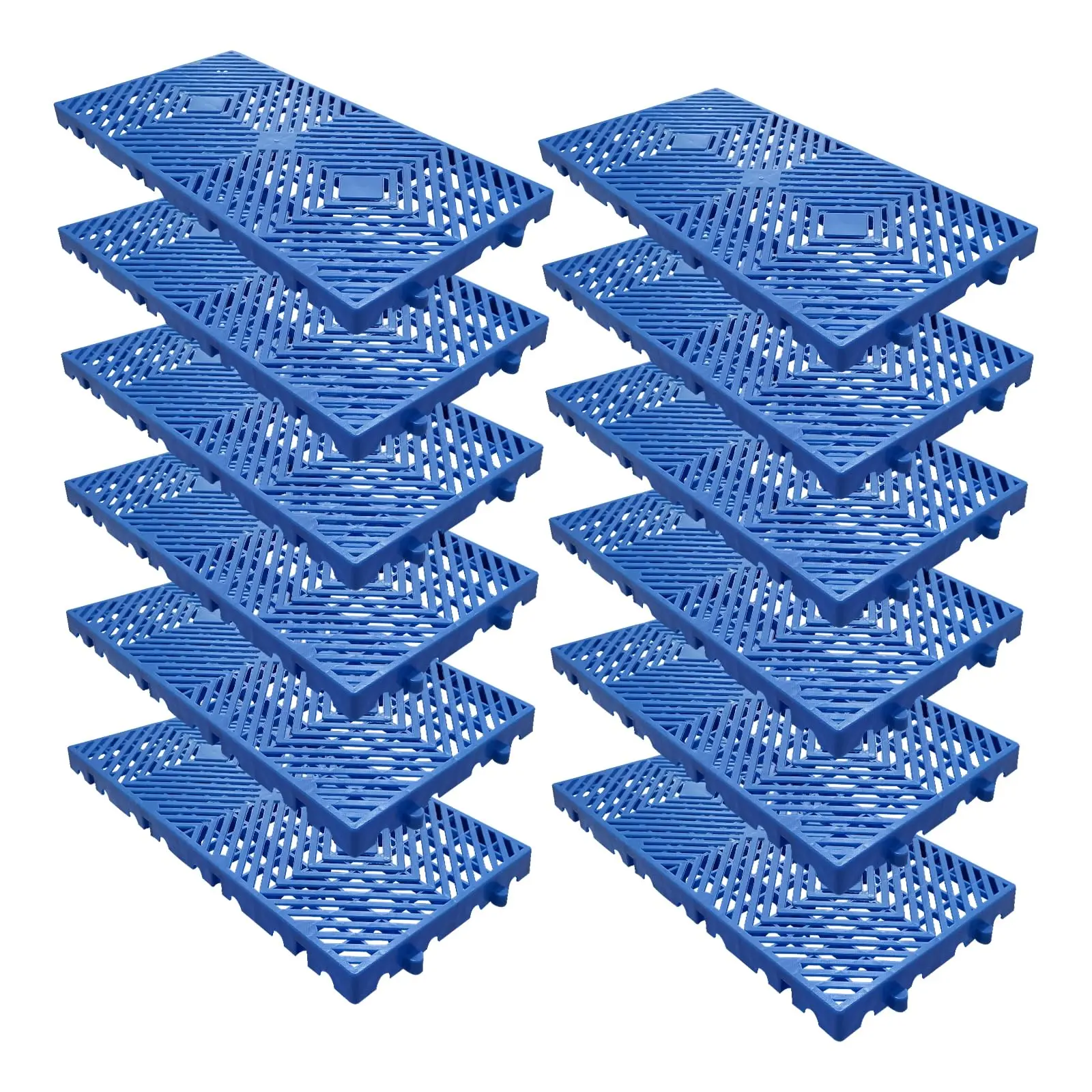 Garvee 12Pcs Heavy Duty Plastic Pallets, Lightweight Waterproof Floor Pallet for Basement Storage, Interlocking with Breathable Grids Storage Pad for Indoor and Outdoor