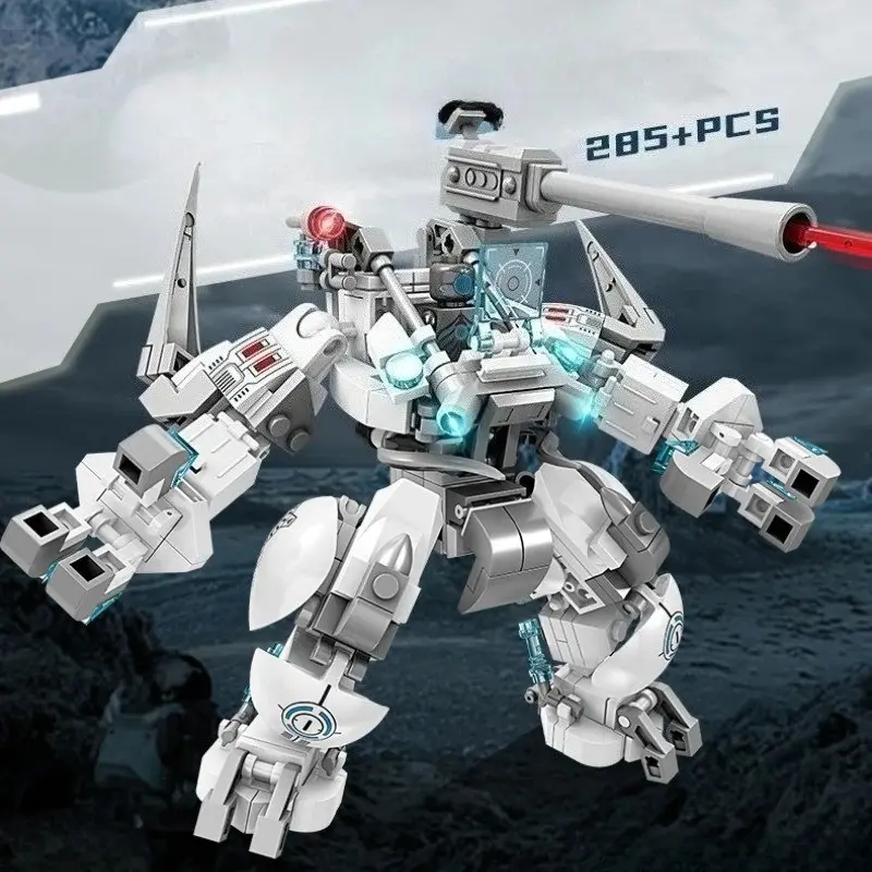 Tank Cannon Mech Robot Building Blocks, Building Sets, 285 Pieces Armor Model, Creative Assembly Toy Gift, Fun Educational Puzzle Set, Mecha Assembly Model