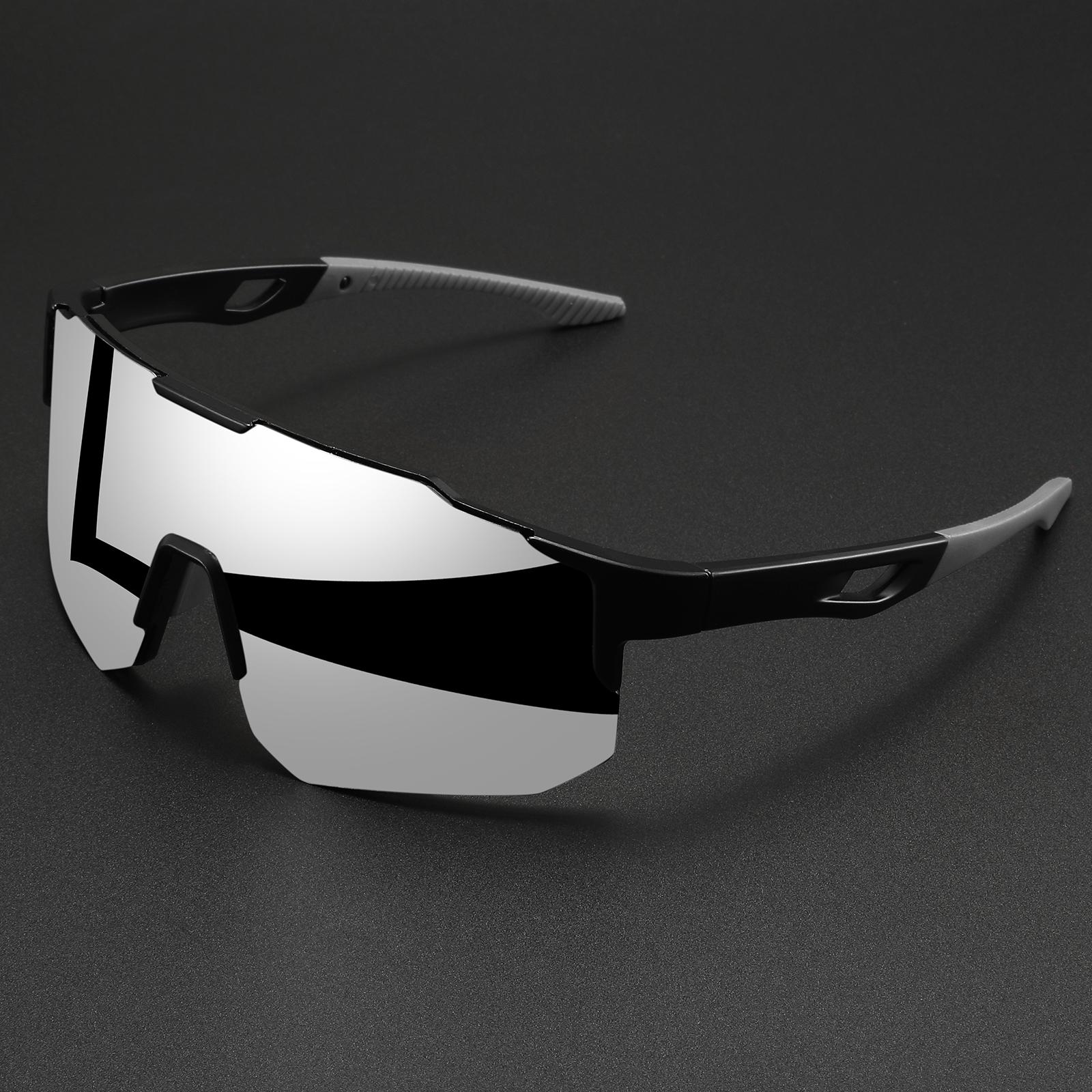 HavenThread Oversized Wraparound Sports Sunglasses for Men Women UV400 Protection Colorful Windproof Anti Glare Eyewear Comfort Fit Unisex Shades for Cycling Hiking Running Fishing Outdoor Activities