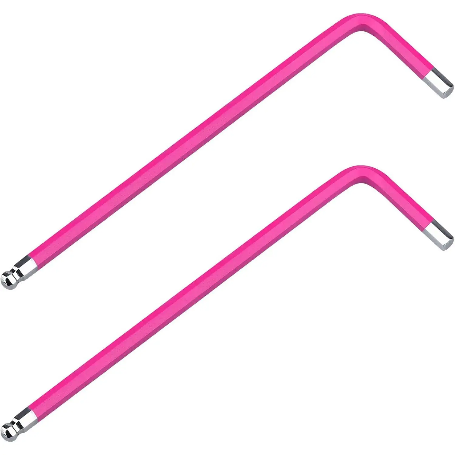 2 count 2mm Ball End Hex Key Allen Wrench, S2 Steel, Peach | Internal Hexagonal Wrench, L Shaped Long Arm Repairing Tool