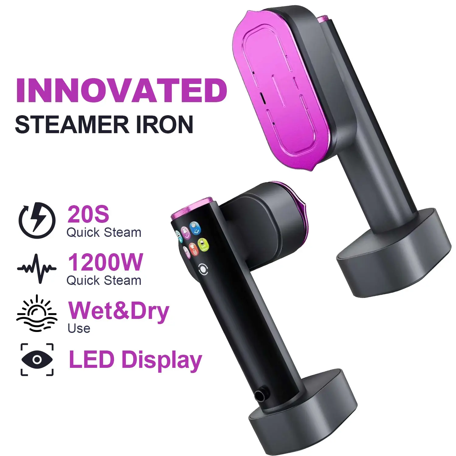 Handheld Steam Iron, Portable Quick Heat Wrinkle Remover, Travel/home Use, Compact Lightweight, Clothes/fabric Steamer