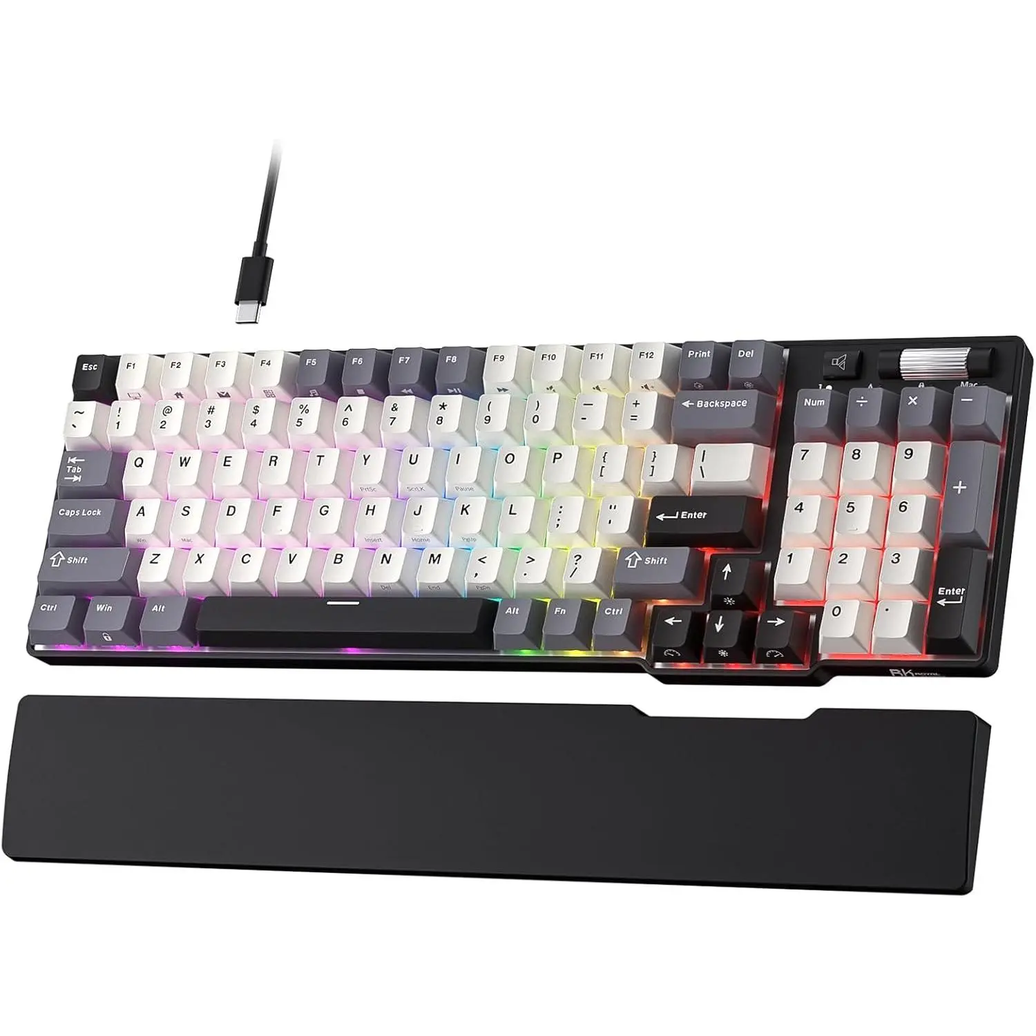 RK ROYAL KLUDGE C96 8K HE Mechanical Gaming Keyboard with Magnetic Switch | 90% Wired Hall Effect RGB Keyboard w/Wrist Rest, Rapid Trigger Adjustable Actuation, 8K Polling Rate, Pro Driver for Game sohochic