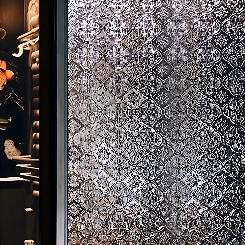 Malus Spectabilis Pattern Privacy Sticker, 1 Roll Static Cling Privacy Window Film, Sun Shade Film, Home Decor Sticker for Living Room Bedroom Room Decor, Window Privacy Films Interior Decoration Accessories, Window Decorations Supplies#GLOBAL PICKS