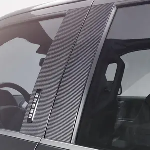 BETTERHUMZ Abrasion-Resistant Carbon Fiber Car B Pillar Protective Cover Sticker, Lightweight Long-Wearing Water-Resistant Exterior Accessory with Outstanding Texture for Ford F150 Raptor 2015-2020