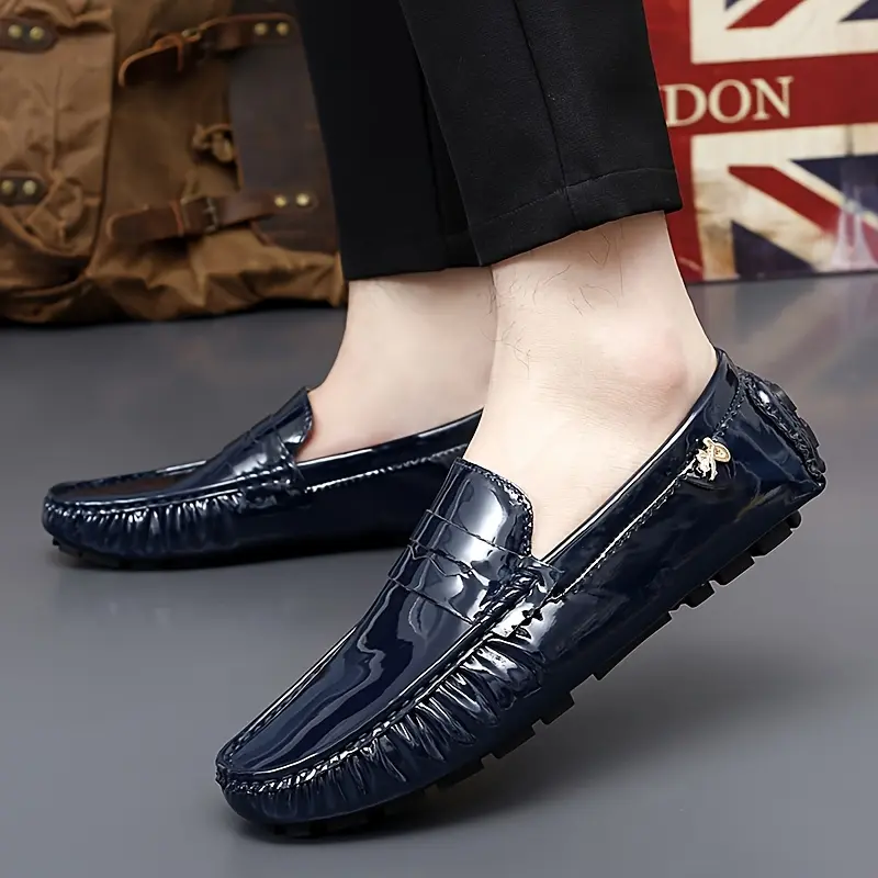Men's Moccasin Loafers, 2026 Spring New Arrival, Korean Style Trendy Casual Shoes, Versatile Slip-On Shoes for Men, Couple's Loafers