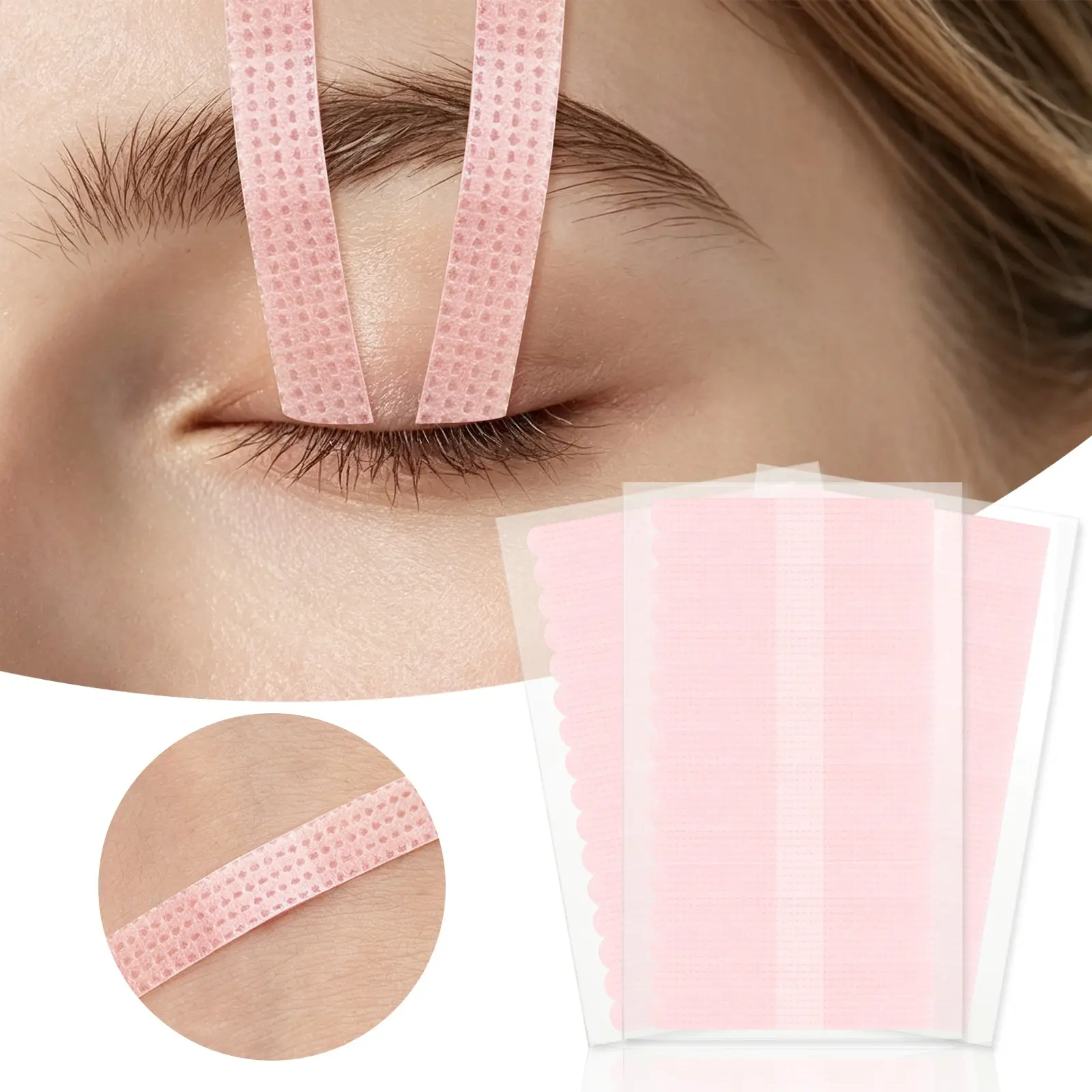 Silicone Gel Tape, 20pcs/50pcs Soft Breathable Micro-Pore Lash Tape, Pain-Free Removal, for False Lashes, Makeup, Eyelid Lift