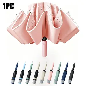 Large Windproof Travel Umbrella, Reverse Automatic Folding Car Umbrella, Portable Foldable Umbrella, Rain and Sun Protection, Compact Design, Waterproof Canopy, 10 Durable Spokes, Portable, Unisex