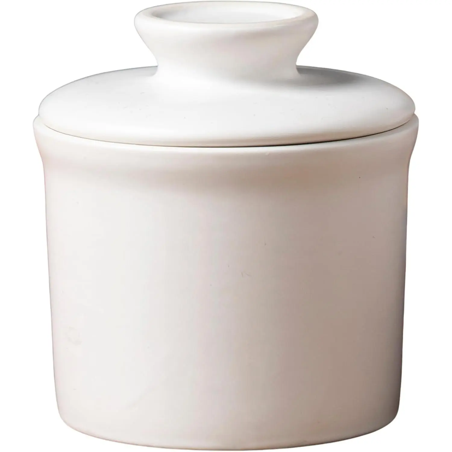Sleek White Butter Crock for Countertop, Ceramic 6.8 oz | Minimalist  Butter Crock, Water Line, Ceramic, Keeps Butter Soft & Spreadable at Room Temperature