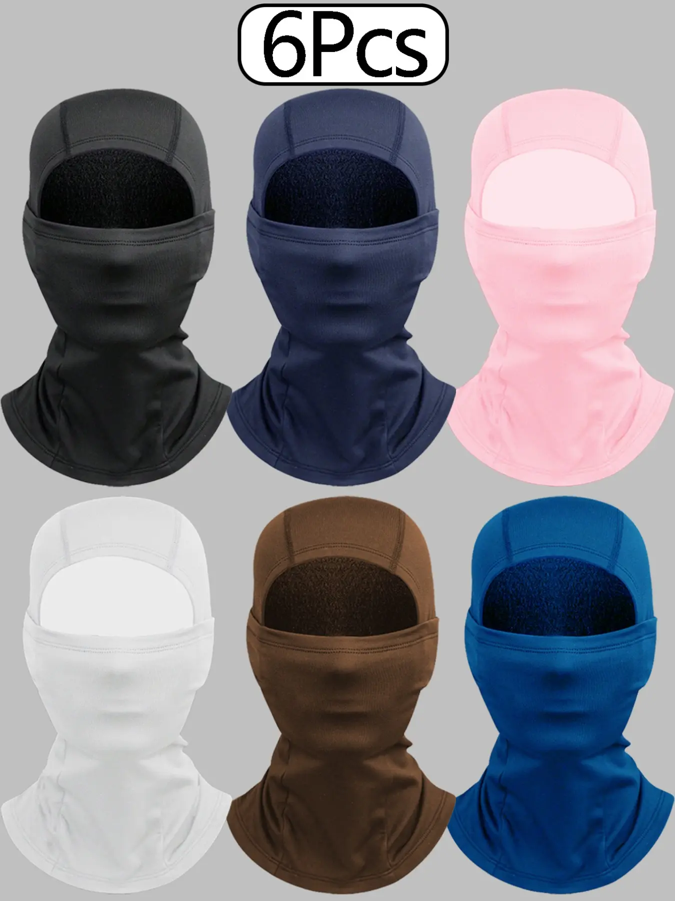 6Pcs Balaclava Face Mask, Face Cover Balaclava, Ski Mask for Men Women Football, Lightweight Sheisty, Ninja Shiesty Sun Hood UV Protector Cycling Shiesty Mask UV Protector Lightweight for Motorcycle Snowboard