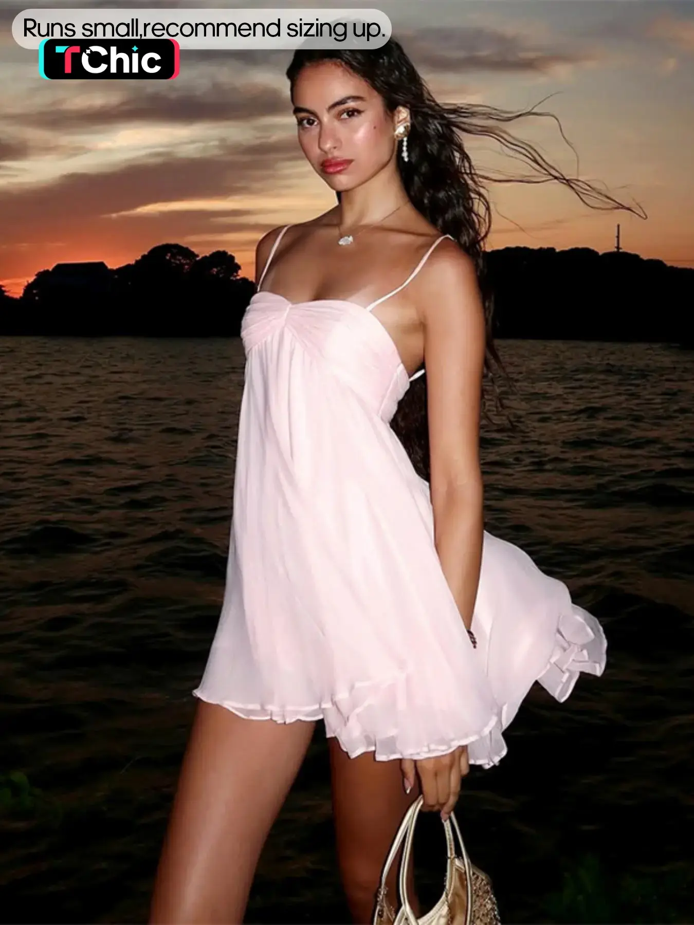 Women's Summer Sleeveless Spaghetti Strap Solid Color Mini Dress Cute for Parties and Club Wear, Womenswear
