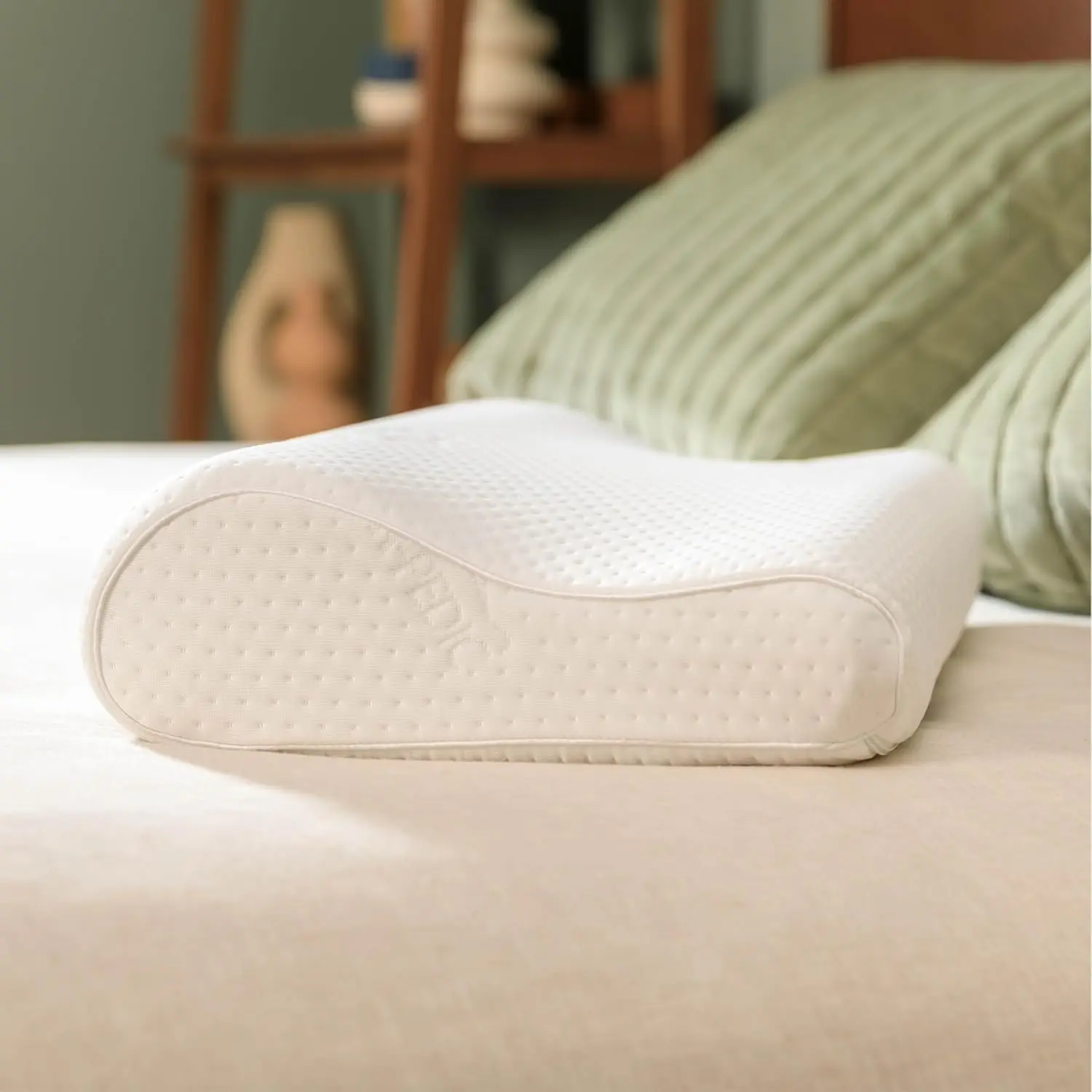 -Pedic-Ergo Neck Pillow, Medium, White