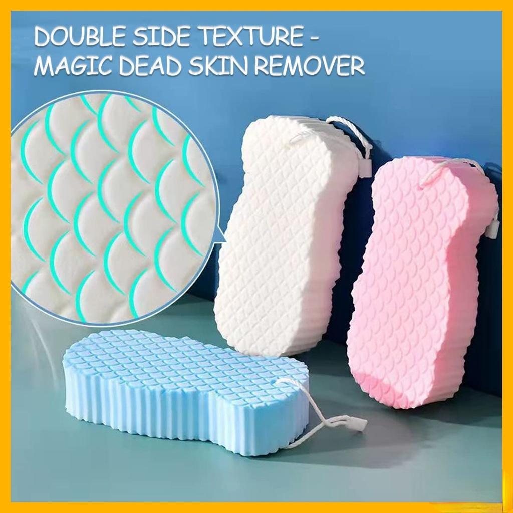4PCS Super soft exfoliating shower sponge, reusable body exfoliating agent, gentle natural fiber shower sponge suitable for adults and children, providing a soothing exfoliating experience and a spa like enjoyment, Exfoliating Shower Scrubber