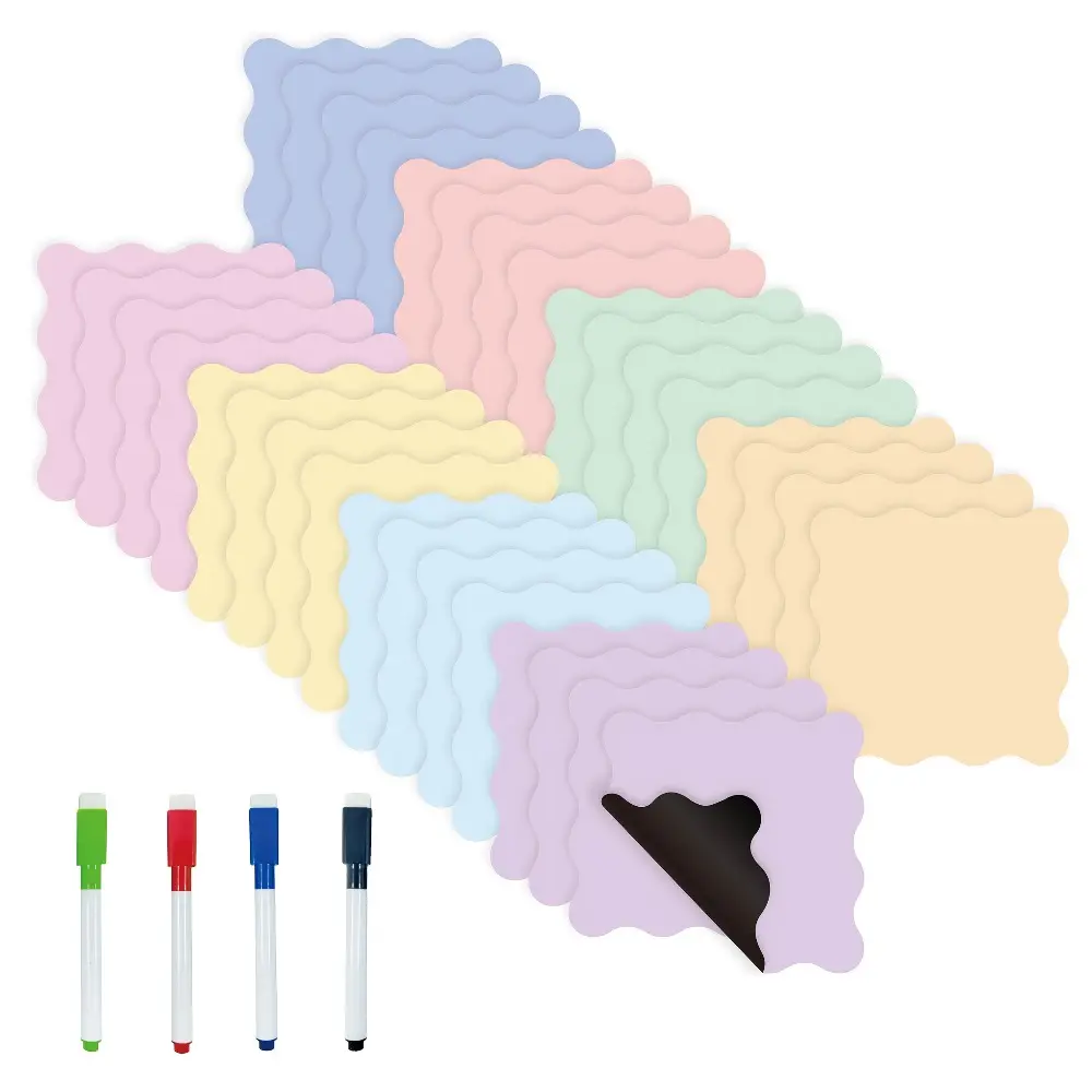36 sets of erasable labels, erasable and magnetic, reusable, including 4 erasable pens, colored erasable magnetic labels, Labels for kitchen, pantry labels, back-to-school supplies, suitable for whiteboards, refrigerators, offices, cabinets, etc