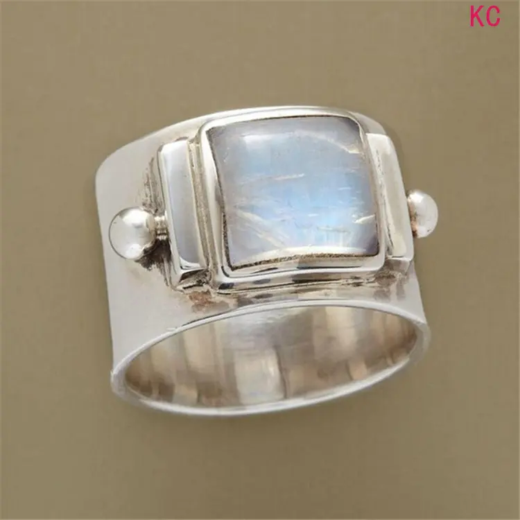 Vintage Moonstone Ring, Elegant Finger Jewelry For Women Engagement And Anniversary Occasions