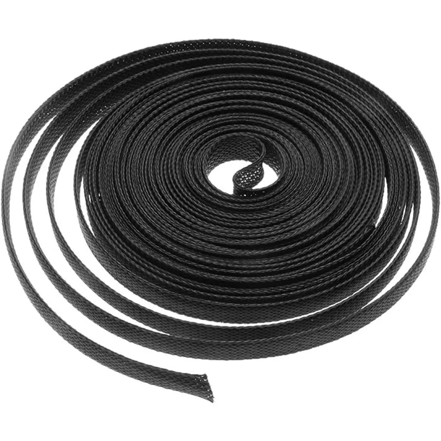 Synthetic Polyester Expandable Flame-Retardant Wire Sleeve, 16.4 ft Length, 0.25 in Black Sleeving for Automotive Use, Protects Audio Video & Electrical Device Wires