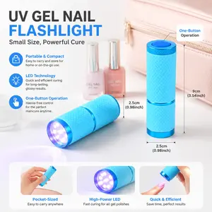 Portable UV Nail Lamp 36W Fast Curing Foldable Salon Tool with Type-C Charging LED Timer Low Heat Eye Care Magnetic Stand Adjustable Rotation for DIY Gel Polish Professional Home Use