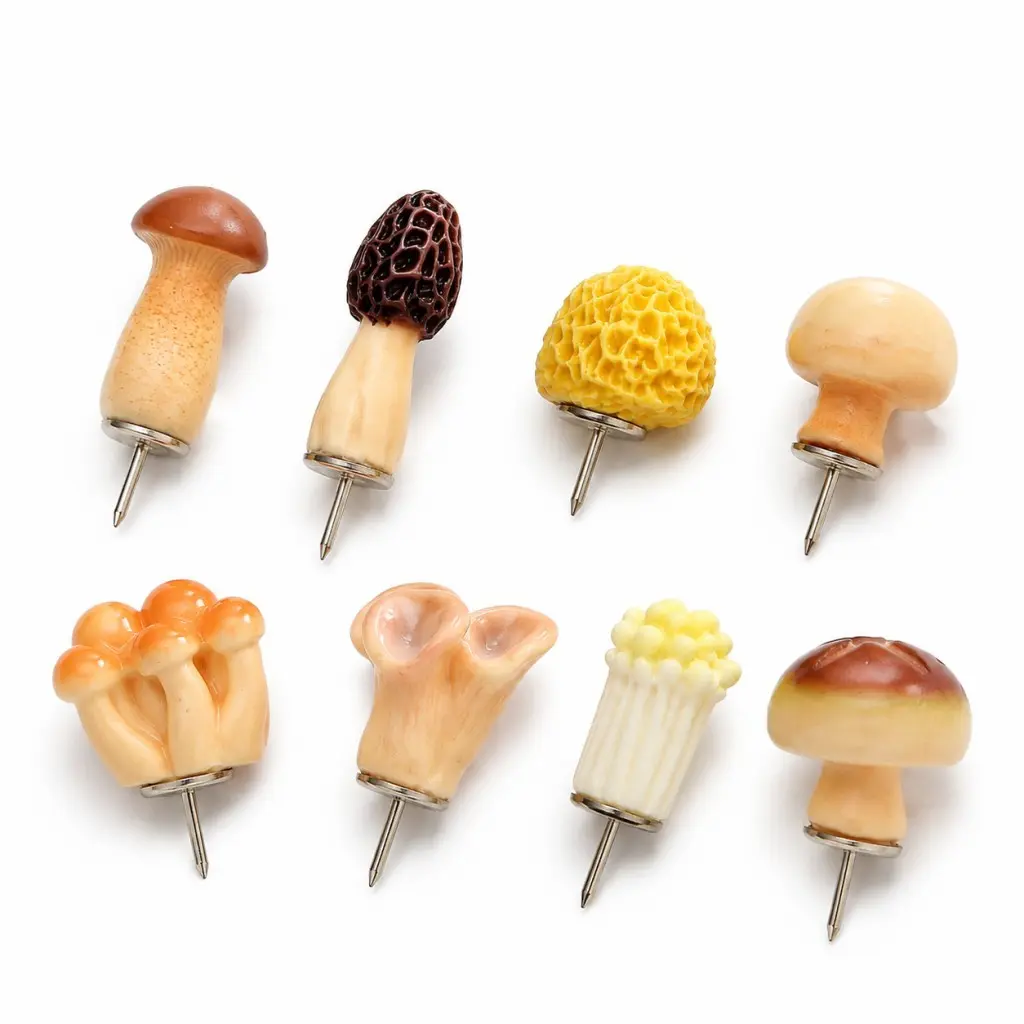 Resin Cute Mushroom 8-Piece Set, Adorable Resin Mushrooms, Perfect for Decorations, Unique Gift Idea, Durable & Stylish Design