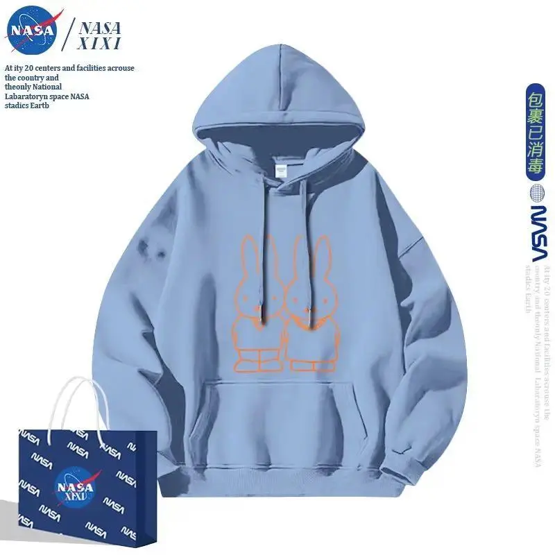 Cute Miffy Bunny Cozy Hooded Sweatshirt Autumn Winter for Women Kawaii Cartoon Minimalist Versatile Design Statement Apparel​​