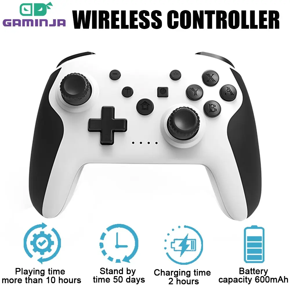 Wireless Bluetooth-Compatible Gamepad, 1 Count Portable Dual vibration Controller, Wireless Game Controllers, Console Accessories Compatible with Nintendo Switch Pro PC Windows, Wireless Joystick, Gaming Peripherals, Gaming Equipment