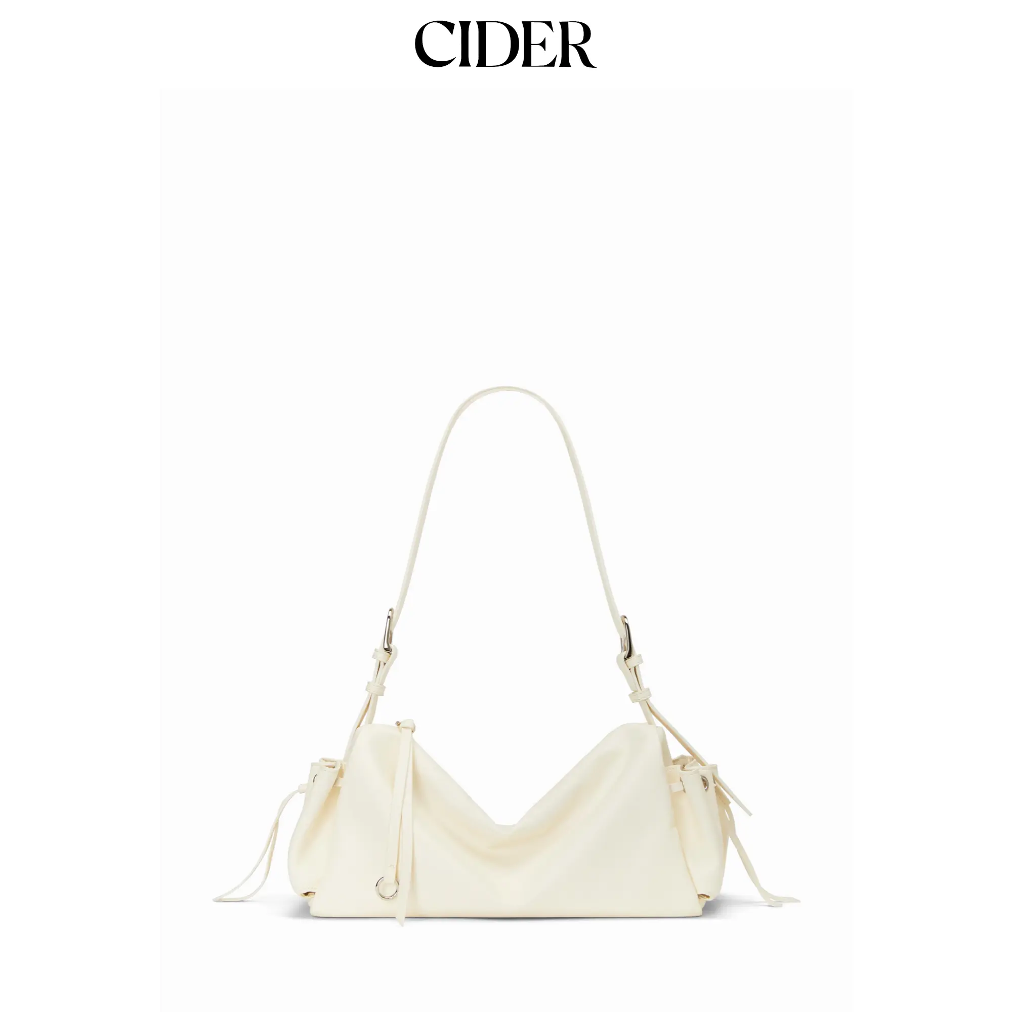 Cider DOUBLE POCKETS FAUX LEATHER  SHOULDER BAG