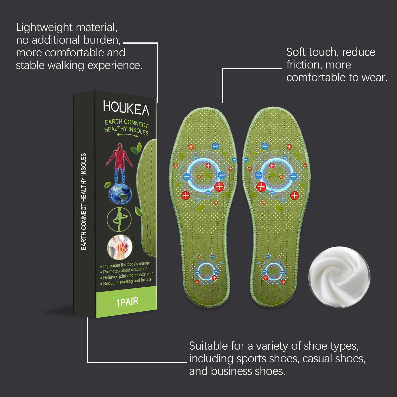 [Mother's Day Gifts]Houkea Soft Elastic Comfort Insoles for Outdoor Sports & Running, Foot Care Cushions for Pressure Relief