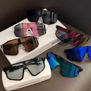 7-Pack Unisex Windproof Sports Sunglasses European American Large Frame Face Slimming Design UV Protection Outdoor Shades for Cycling Motorcycle Fishing Travel