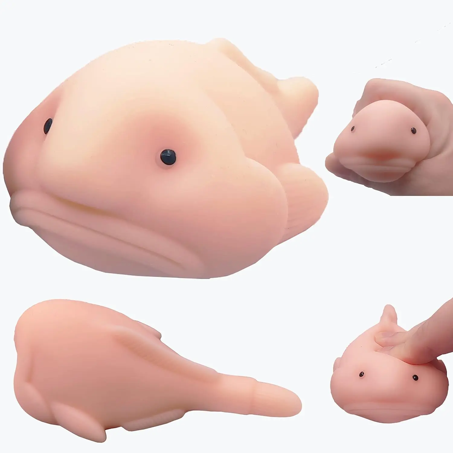 Scented Squishy Blobfish Mochi Toy, Hypoallergenic Fidget Stress Relief Sensory Toy for Kids, Ideal for Autism Support, Office Use, Birthday Stocking Stuffer Gift