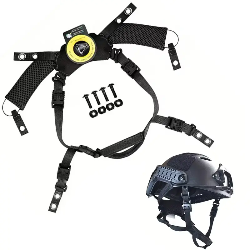 Helmet Chin Strap, Wendy Hanging Belt, Adjustable Dial 4 Points Suspension System, Bolts & Screws, Fast Bump Helmet Accessory