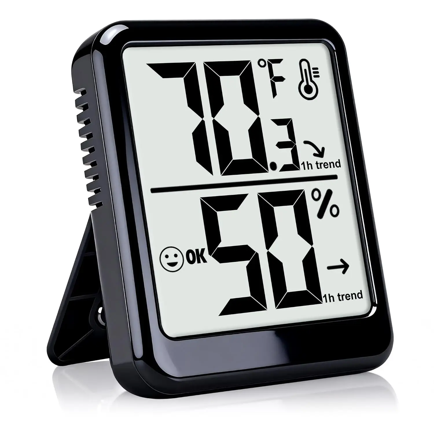 Indoor Room Thermometer Hygrometer Digital Humidity Meter with Accurate Sensor, Fast Refresh, Big Digits, Easy to Read, ℉/℃, AAA Battery Included, Compact for Home Office Pet Plant