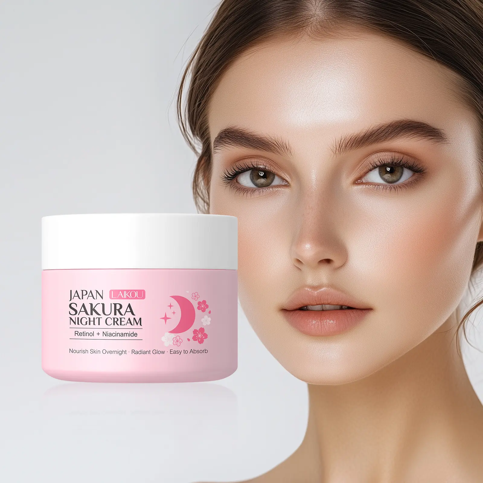 Cherry Blossom Night Cream 30g, Moisturizing Face Lotion, Hydrating & Nourishing, Morning A Evening C Formula, Skin Care Essential