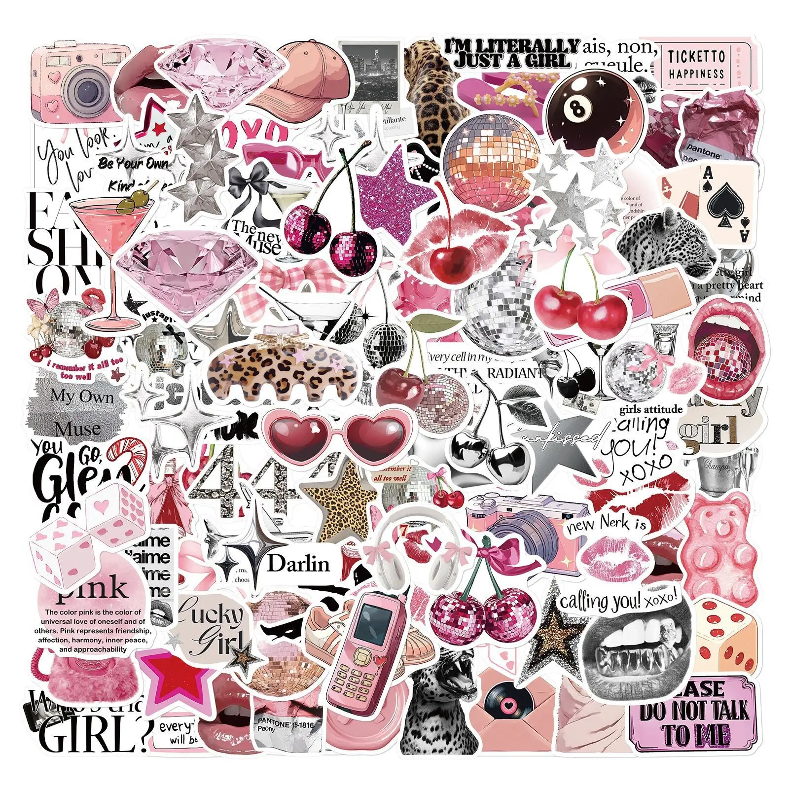 100 Sheets Y2K Graffiti Stickers, Waterproof DIY Craft Supplies, Decorate Guitars & Notebooks, Perfect for Creative Projects, Aesthetic Journal Stickers