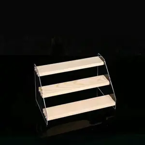 Acrylic Handmade Display Stand, 3/4/5 Layer Wooden Board Display Rack, Desktop Jewelry Display Stand, Earrings & Doll Storage Rack, Display Risers Stand