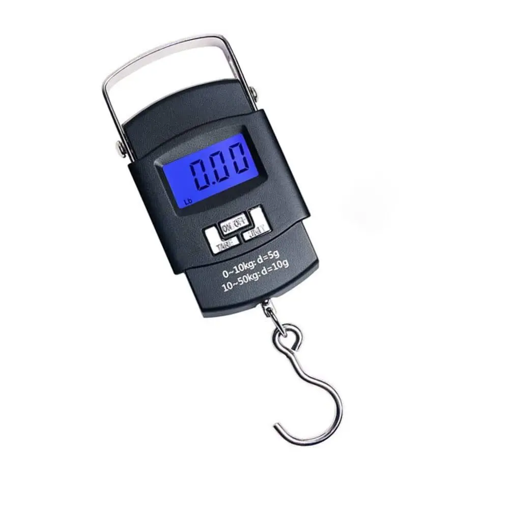 Digital Hanging Luggage Scale - Portable Multifunctional Weigher with Exceptional Accuracy, LCD Display, Wide Grip, Auto-Read, Battery-Included for Traveling, Baggage Check (Single Unit)