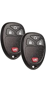 Keyless Entry Remote Control Key Fob Replacement Fits Chevy Silverado Avalanche Equinox Express Traverse GMC Yukon Sierra 1500 2500 3500 HD Acadia 2007 2008 2009 2010 2011 2012 2013 OUC60270