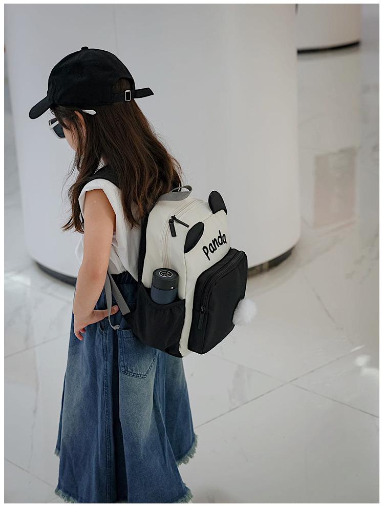Kindergarten Color-Block Canvas Backpack 2026 Back-to-School Season Children's Fashion Backpack Baby Anti-Lost School Bag