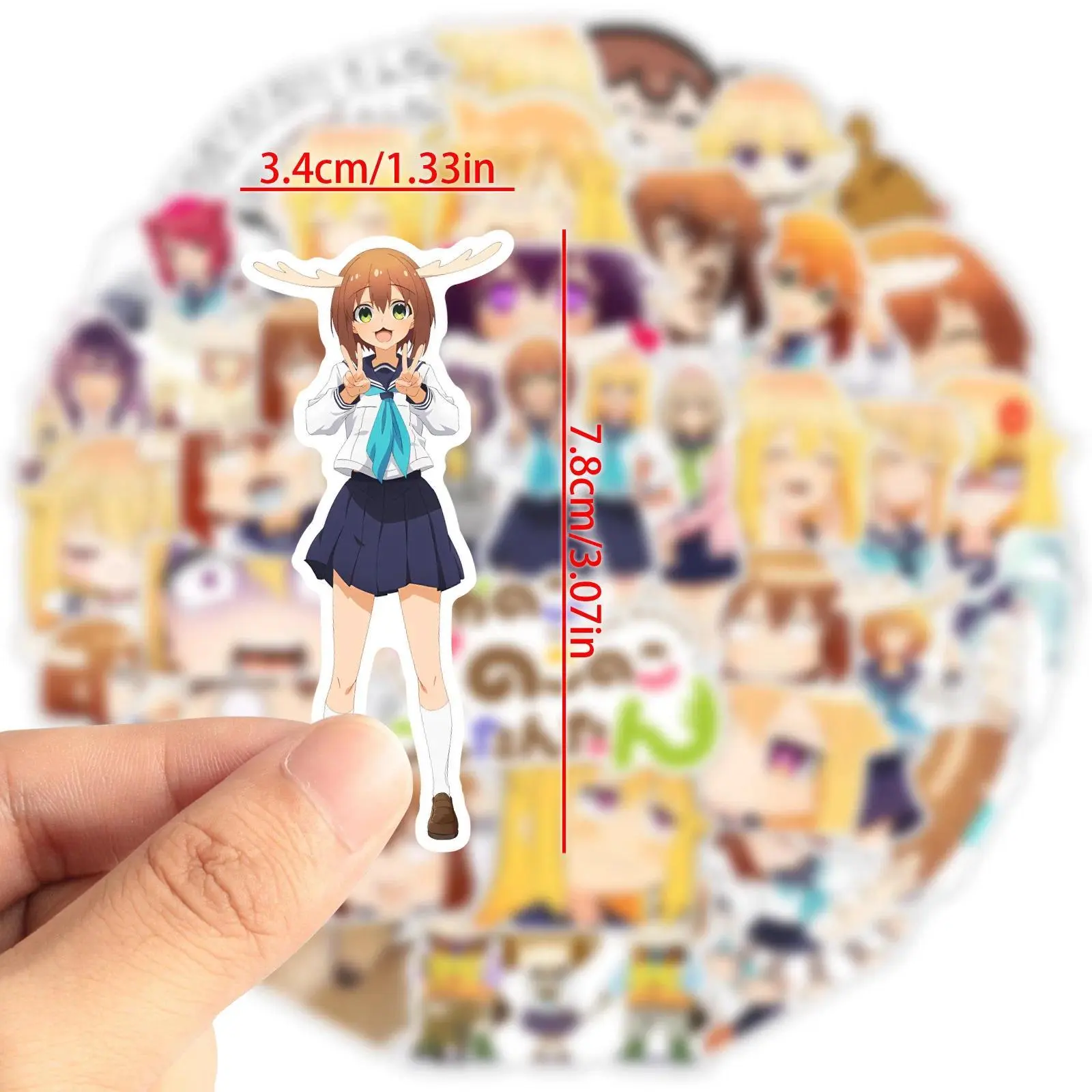 50Pcs My Deer Friend Nokotan Stickers Kawaii Shikanoko Anime Sticker Scrapbooking Bike Guitar Laptop Girls Koshi Decals