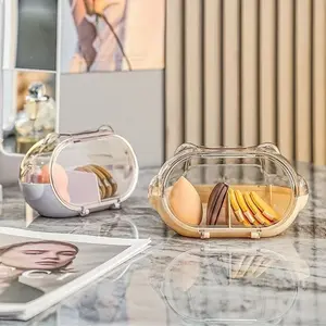 Desktop Makeup Sponge Organizer, Dustproof Compartmentalized Storage, Space-Saving Hair Accessory Organizer, Home Vanity Bathroom