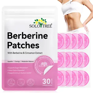 Solotree Berberine Release Patch 30pcs, Plant Extract Easy Absorption, Gentle Body Care, Ideal for Daily Home Use