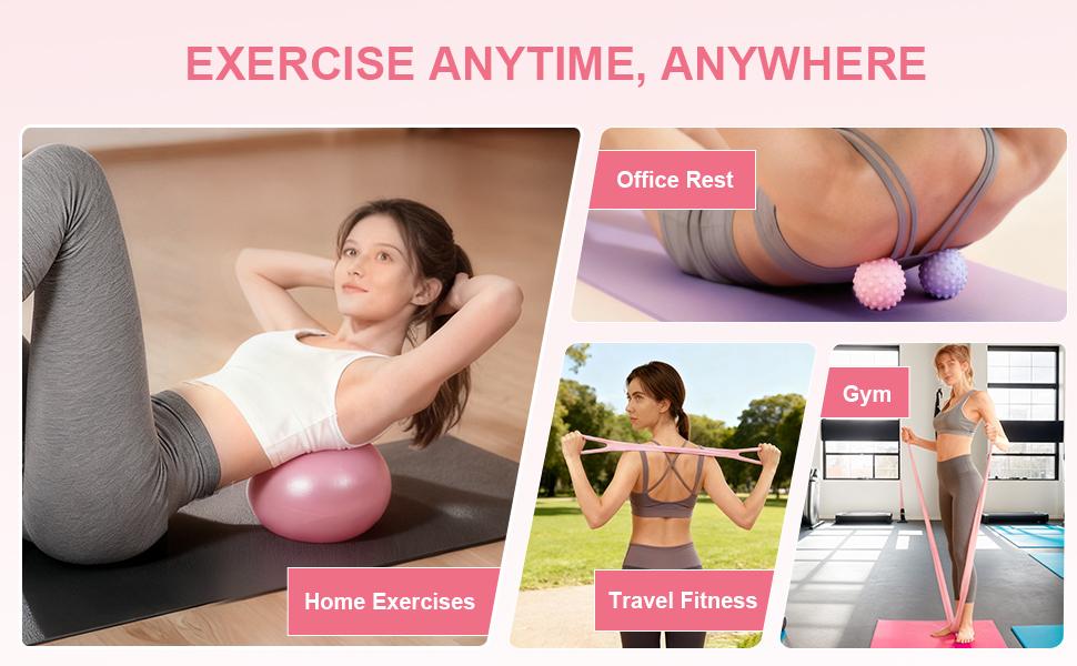 Home Pilates Kit for Women - 14 Pcs Pilates Equipment Set with Pilates Ring and Ball, 5 Resistance Bands Etc Accessories for Beginners Home Workouts - Includes Workout Guide