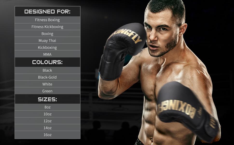 AGS FIVING Boxing Gloves for Men and Women Suitable for Boxing Kickboxing Mixed Martial Arts Muay Thai MMA Heavy Bag Training