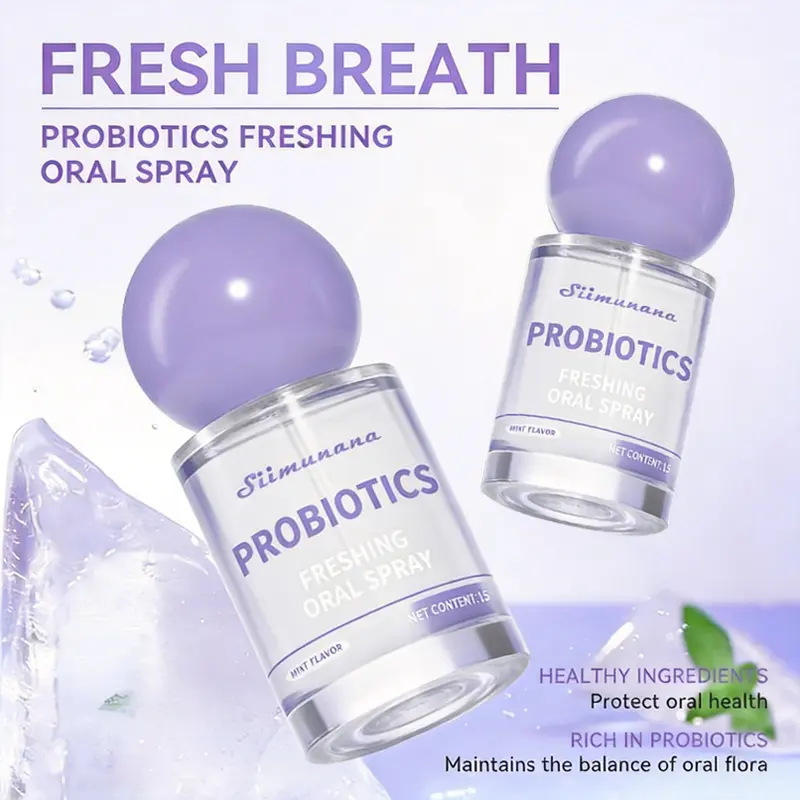 Probiotic Mouth Spray - 15ml Quick Mist Refresh for Fresh Breath & Targeted Mouth Care, Long-Lasting Freshness & Probiotic Oral Care, Portable Oral Care Probiotic Breath Oral Spray Freshener Sugar-Free, Gentle Daily use